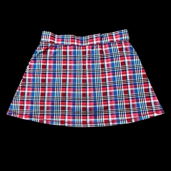 T Talbots Pique Plaid Schoolgirl Golf Tennis Skort with Pockets Size LP - Picture 1 of 8